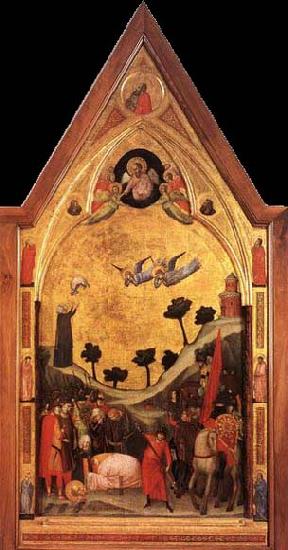 GIOTTO di Bondone The Stefaneschi Triptych Martyrdom of St Paul